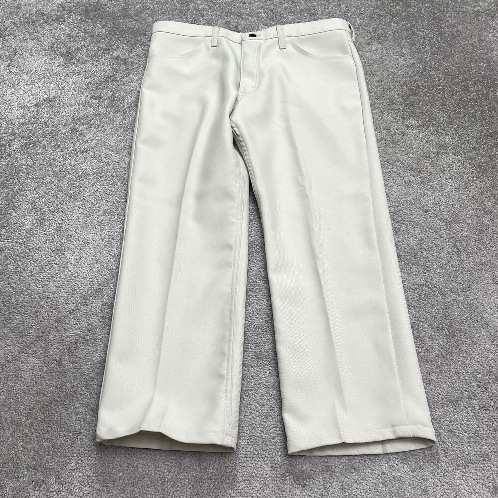 Wrangler Vintage 80's 82RPT Cropped Western Dress Pants Mens 36x25 Gray Straight